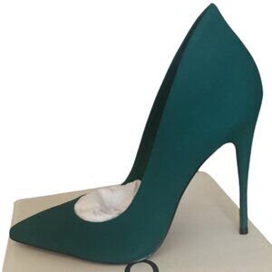 GENUINE NUBUCK ELEGANT GREEN HEELS, SZ.8, NEW